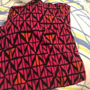 Lularoe New OS Pink, Orange, Black Leggings